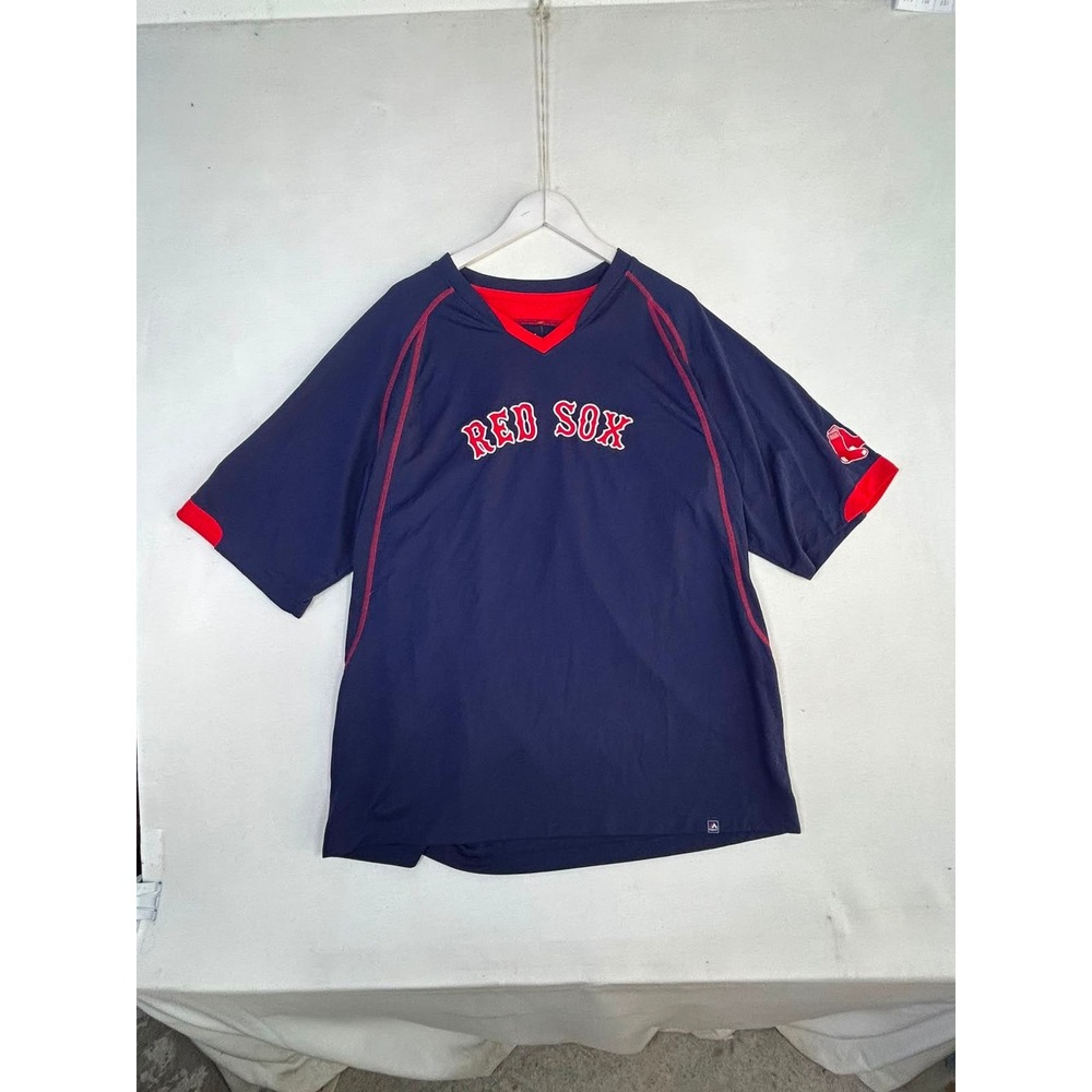 Majestic Boston Red Sox MLB Batting Practice Jersey Navy Blue Red Mens 2XL